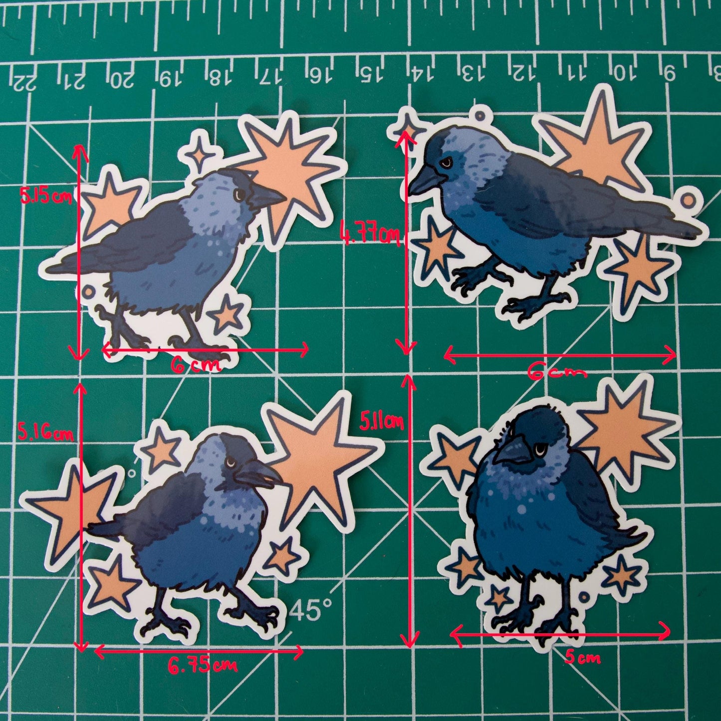 Suspicious jackdaw stickers