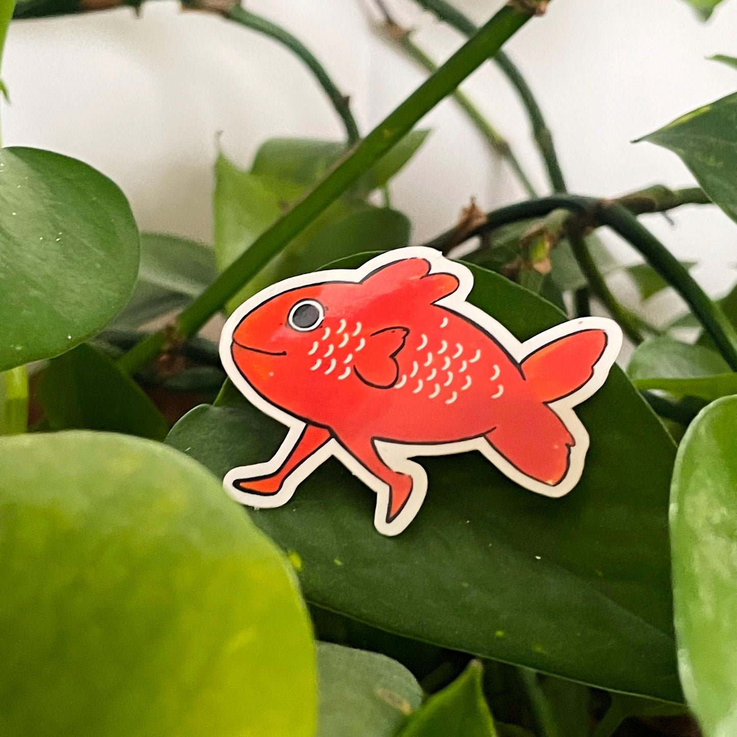 Fish guy sticker