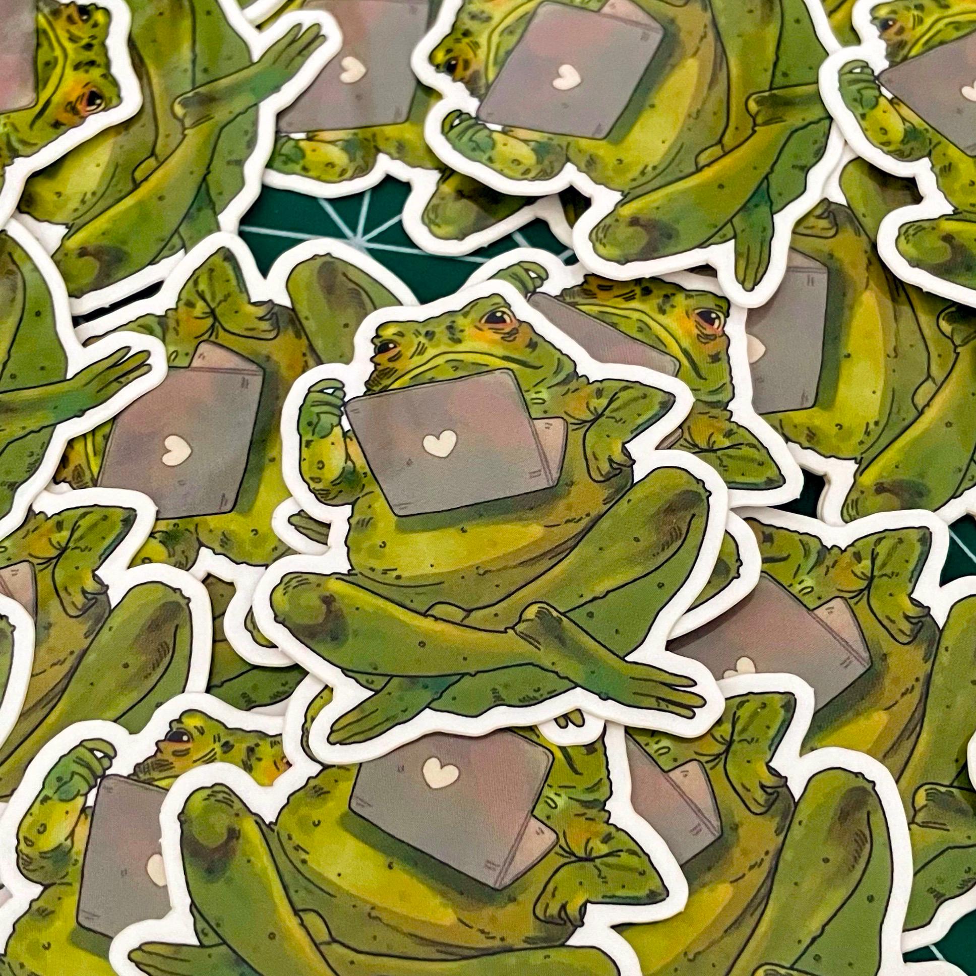 Frog guy sticker
