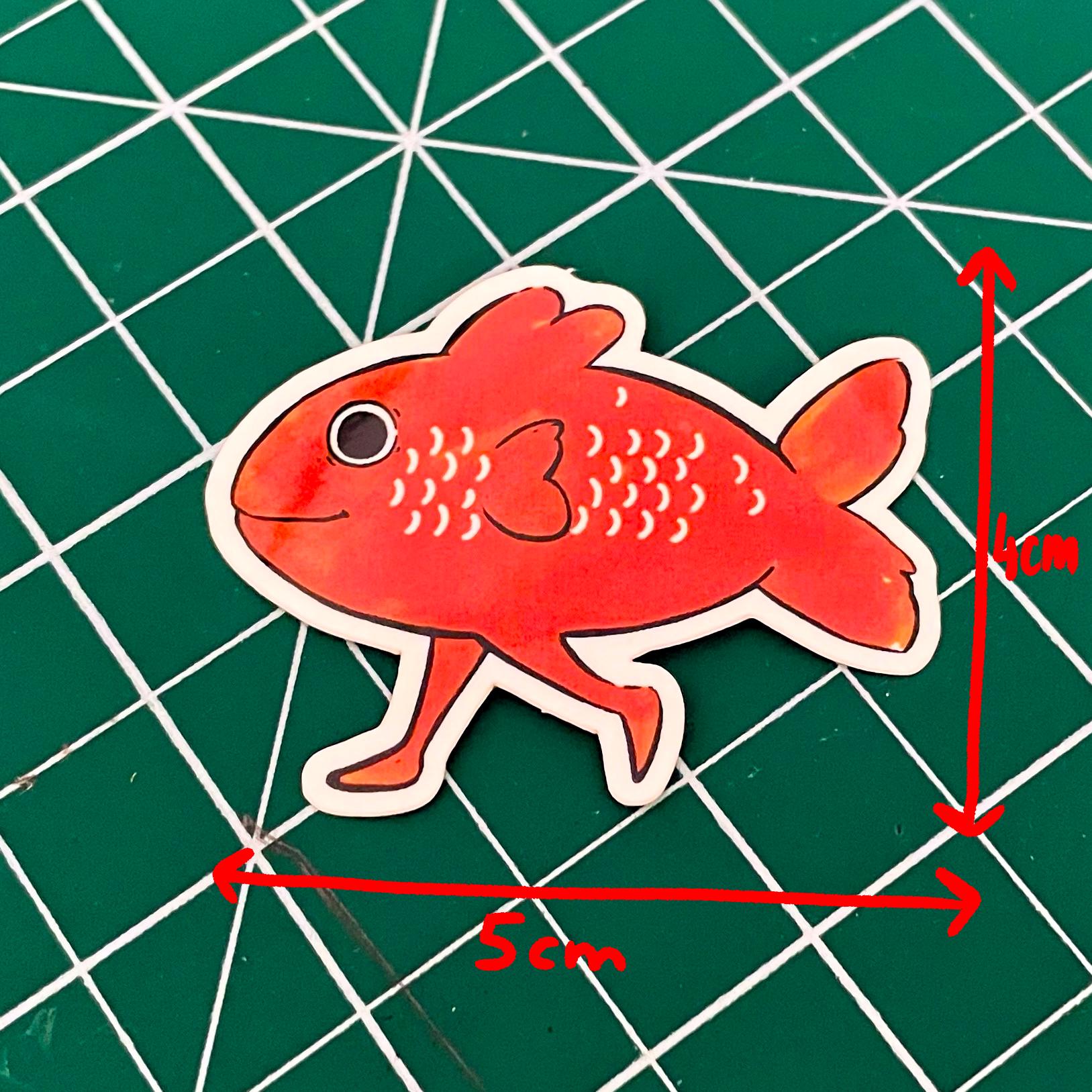 Fish guy sticker