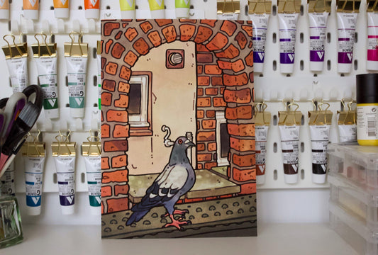 Pigeon in the arch