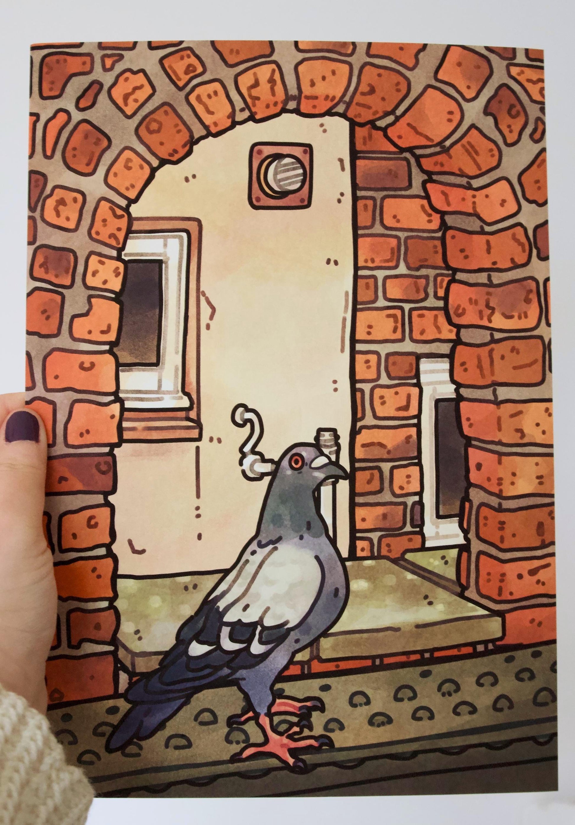Pigeon in the arch