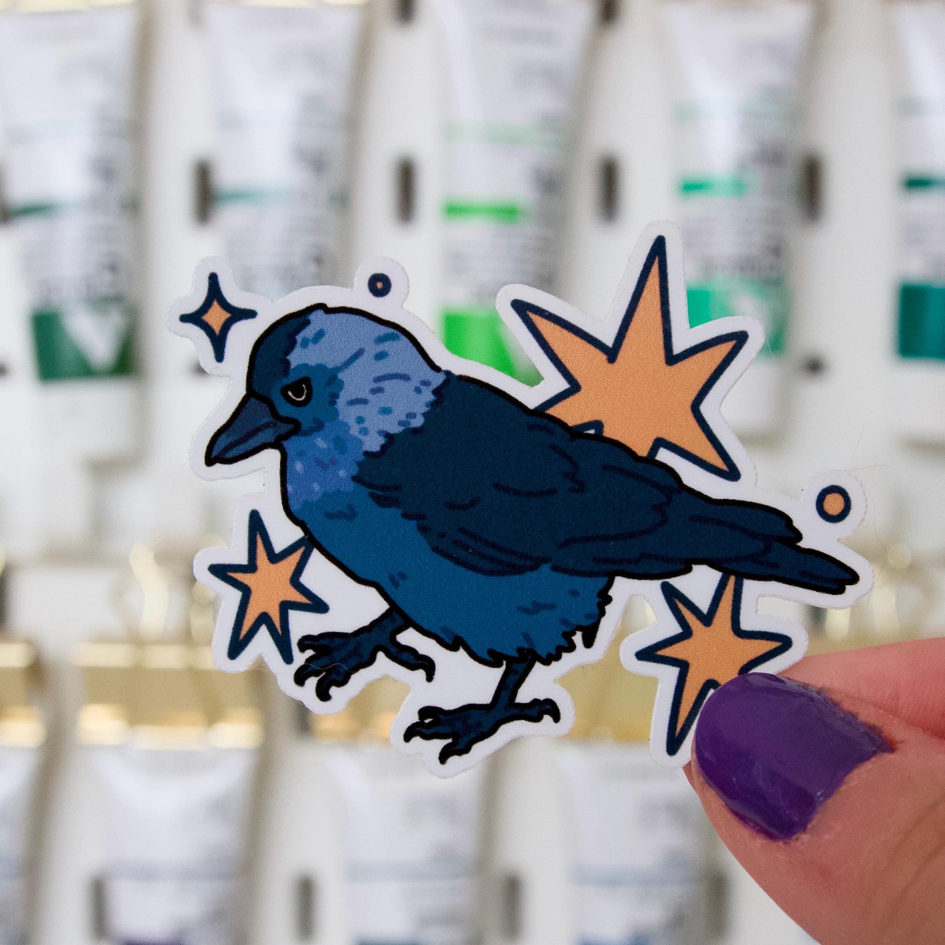 Suspicious jackdaw stickers